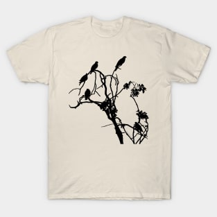 Doves on Branches (black) T-Shirt